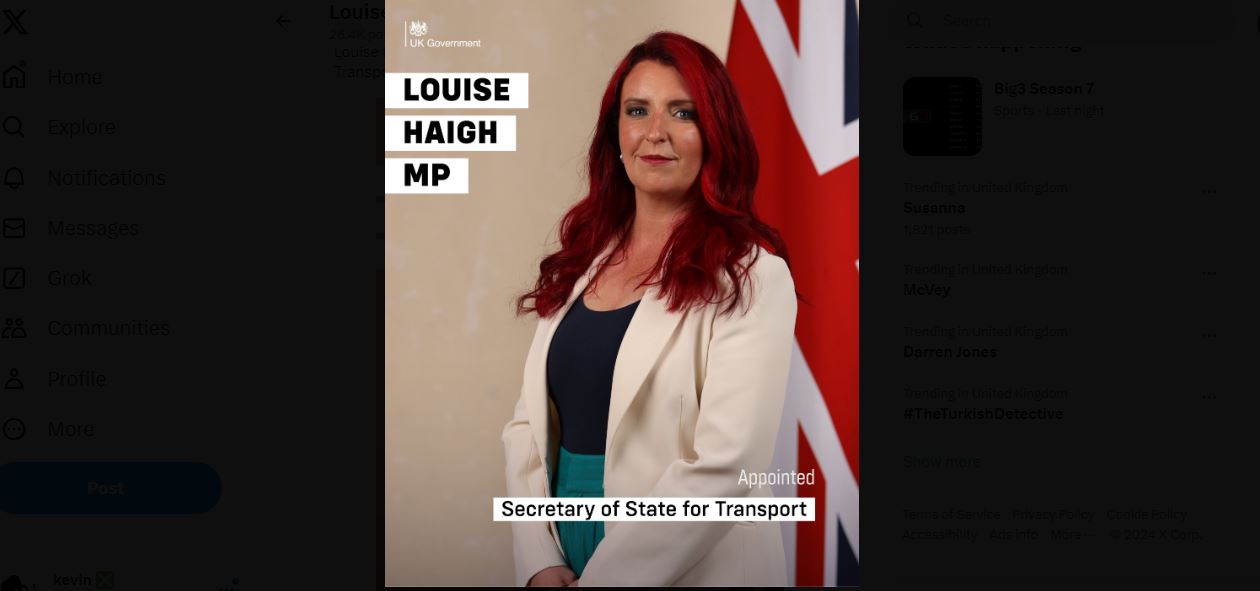 Louise Haigh MP Is the New Secretary of State for Transport - Transport ...