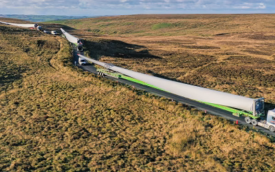 Collett complete components delivery to Stranoch Wind Farm