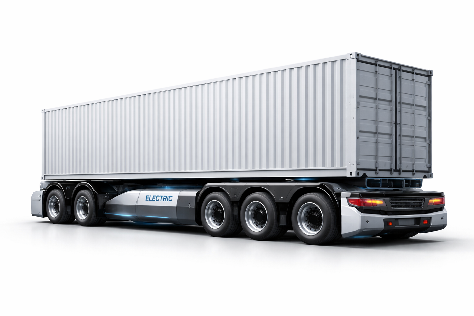 Futuristic electric semi-truck design