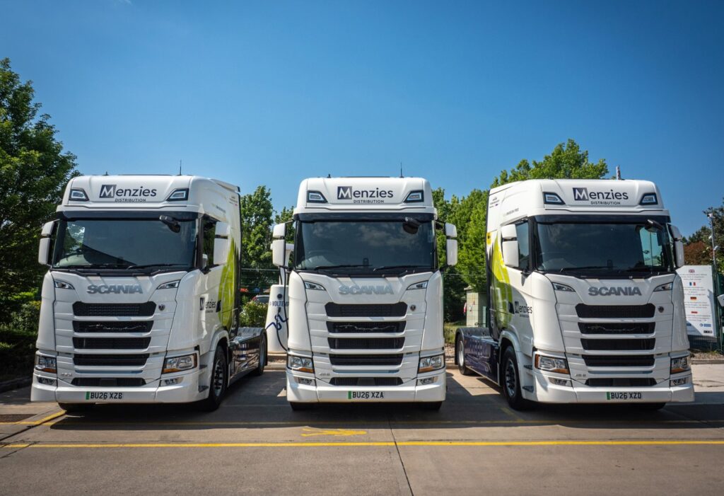 Menzies adds Scania battery-electric trucks to its fleet