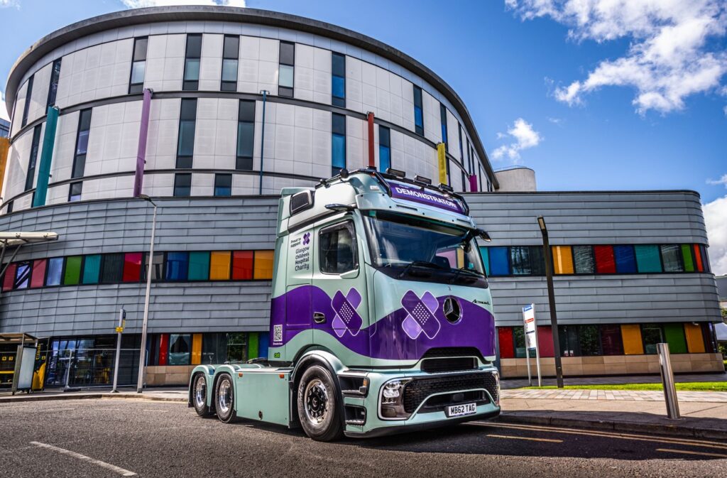 Daimler Truck UK demo truck to raise money for Glasgow Children’s Hospital Charity