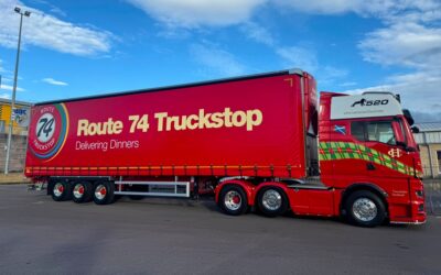 Hayton Coulthard Transport serves up new ‘Delivering Dinners’ livery for Route 74 Truckstop
