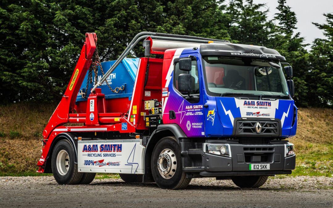 A&M Smith puts Scotland’s first Renault Trucks electric skip loader on the road
