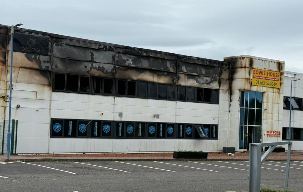 ‘Business as usual’ for EVT Scotland after a fire ripped through its Kilmarnock office block